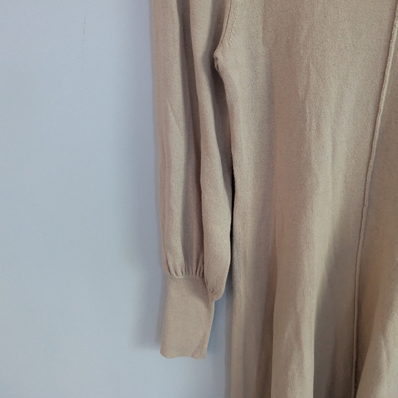 NEW Women's Boden 2 Regular Tan Sweater Dress Long Sleeve Beige Mini Cuff Knit - Picture 4 of 7